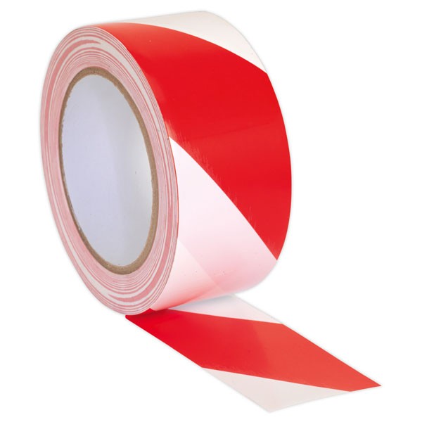 Warning Tape - Red & White, 3" X 300 Mtr
