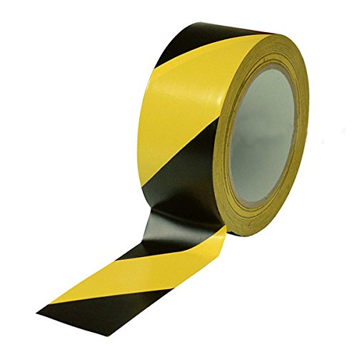 Buy Warning Tape - Yellow & Black, 3" x 300 Mtr Online | Safety | Qetaat.com