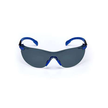 3M- S1102Sgaf Solus Safety Glasses, Black/Blue Frame, Scotchgard Anti-Fog Grey Lens
