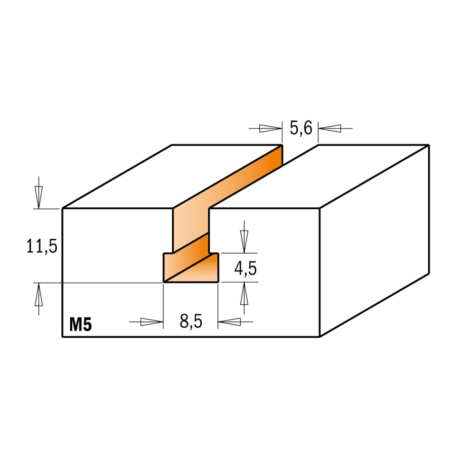 Buy CMT- Keyhole Bit HW D5.6/8.5x11.5 L=47 S=8 Online | Power Tools | Qetaat.com