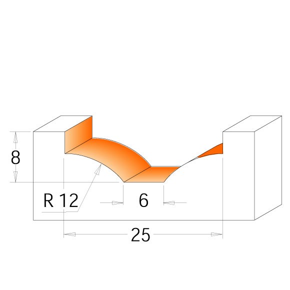اشتر CMT- Fresa Antine Orizzontali MDF HW S=8 D=25x8x40 R=12 اونلاين | قطاع المعدات | الأدوات الكهربائية | منصة قطاعات