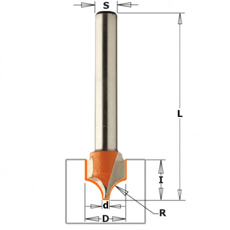 Buy CMT- Panel & Veining Bit: S=6 D=10 R=54 Online | Power Tools | Qetaat.com