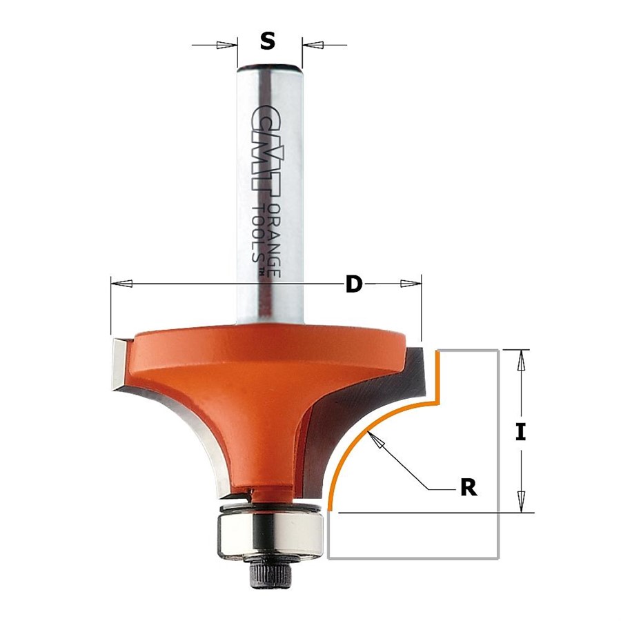 Buy CMT- Roundover Bit HW W/brng S=8 D=25.4x12.7 Online | Power Tools | Qetaat.com
