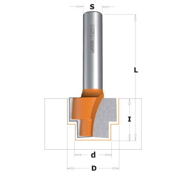 Buy CMT- Stepped Rebate Router Bit HW D=12.7x6.35/19x9.5L=50.8RH Z2 Online | Power Tools | Qetaat.com