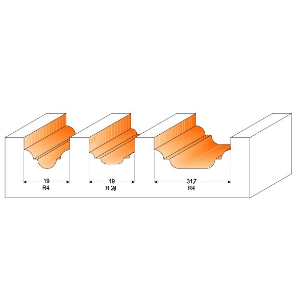 Buy CMT- Fresa Profillata HW Z2 S=12 D=35x15 R=6.5/10 DX Online | Power Tools | Qetaat.com