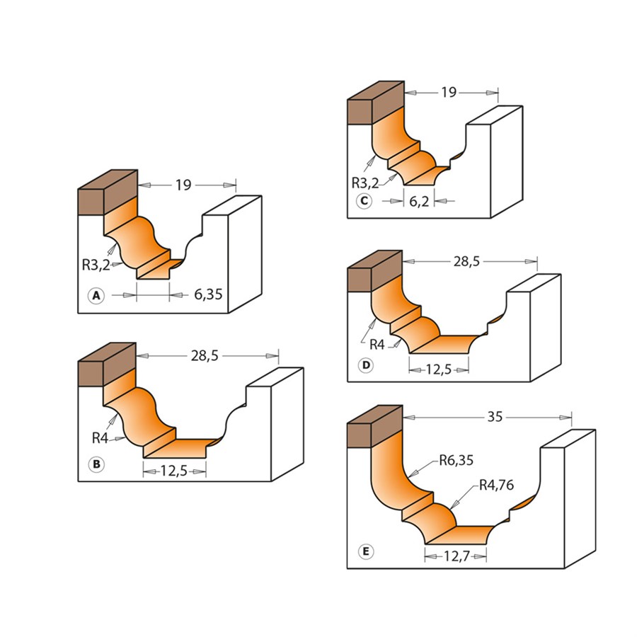 Buy CMT- Classical Panel Ogee TCT S=8 D=28.6x14.3 Online | Power Tools | Qetaat.com