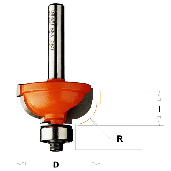 Buy CMT- Cavetto Edge Mold Bit D=31.7x14.3 S8 Online | Power Tools | Qetaat.com