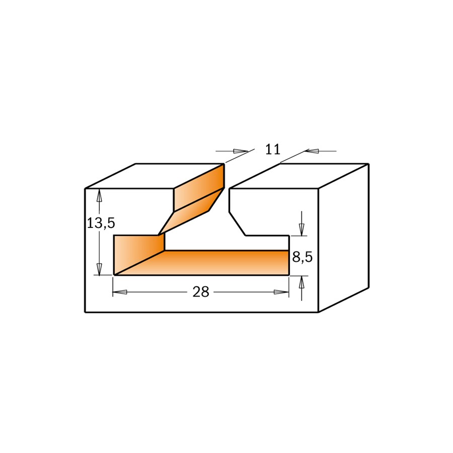 Buy CMT- T-slot Bit HM S=12 D=9.5 R=30 Online | Power Tools | Qetaat.com