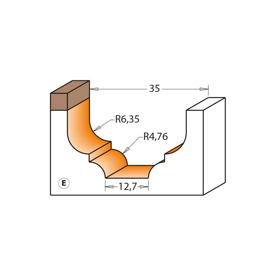 Buy CMT- Classical Ogee TCT S=8 D=34,9x18,5R=6,35 Online | Power Tools | Qetaat.com