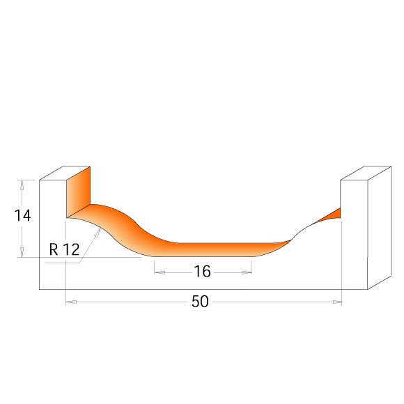 Buy CMT- Fresa Antine Orizzontali MDF HW S=12 D=50x14x52 R=12 Online | Power Tools | Qetaat.com