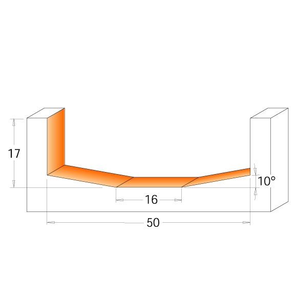 Buy CMT- Fresa Antine Orizzontali MDF HW S=12 D=50x17x55 A=10deg Online | Power Tools | Qetaat.com