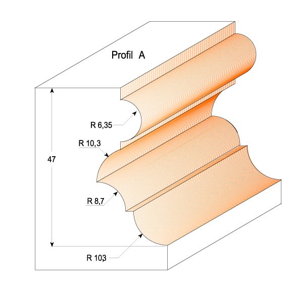 Buy CMT- Multiprofile Bit: S=12 D=38.1x28 Online | Power Tools | Qetaat.com
