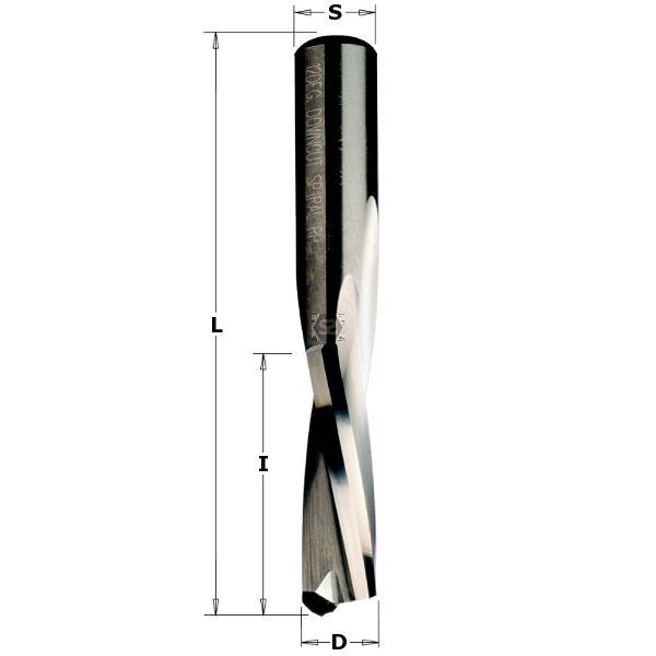 Buy CMT- Down-cut Spiral Bit Solid HW D=16x55x110 Z2 RH Online | Power Tools | Qetaat.com