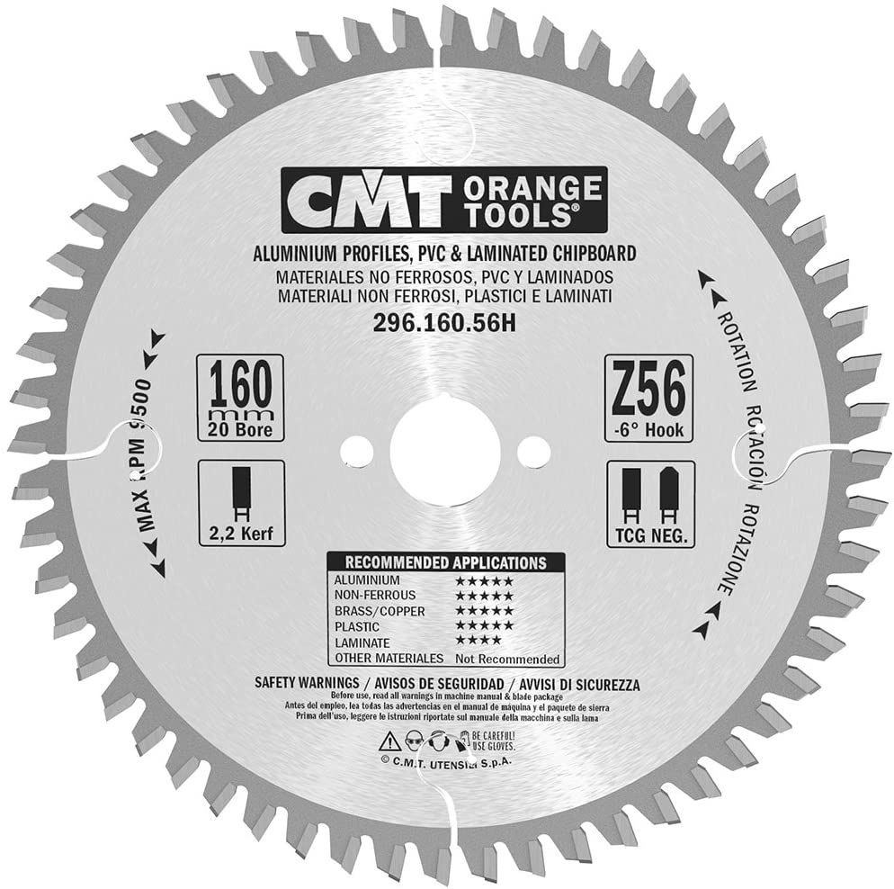Buy CMT Non-Ferrous Metal, PVC and Melamine Saw Blade - 160x2.8x20 Online | Power Tools | Qetaat.com