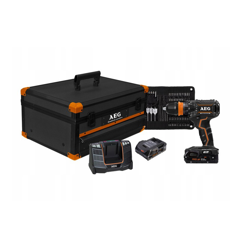 Buy Aeg Percussion Drill Kit With Bit Set - Bsb18Cblle - Li-252X2.5Ah Online | Power Tools | Qetaat.com