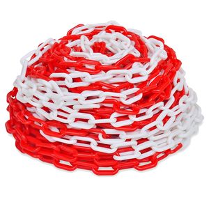 Plastic Safety Chain -  Red/White
