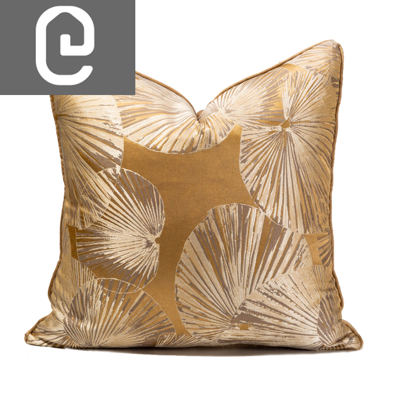 Buy Light Yellow Leaf Cushion - 50*50cm Online | Living Room Furniture | Qetaat.com