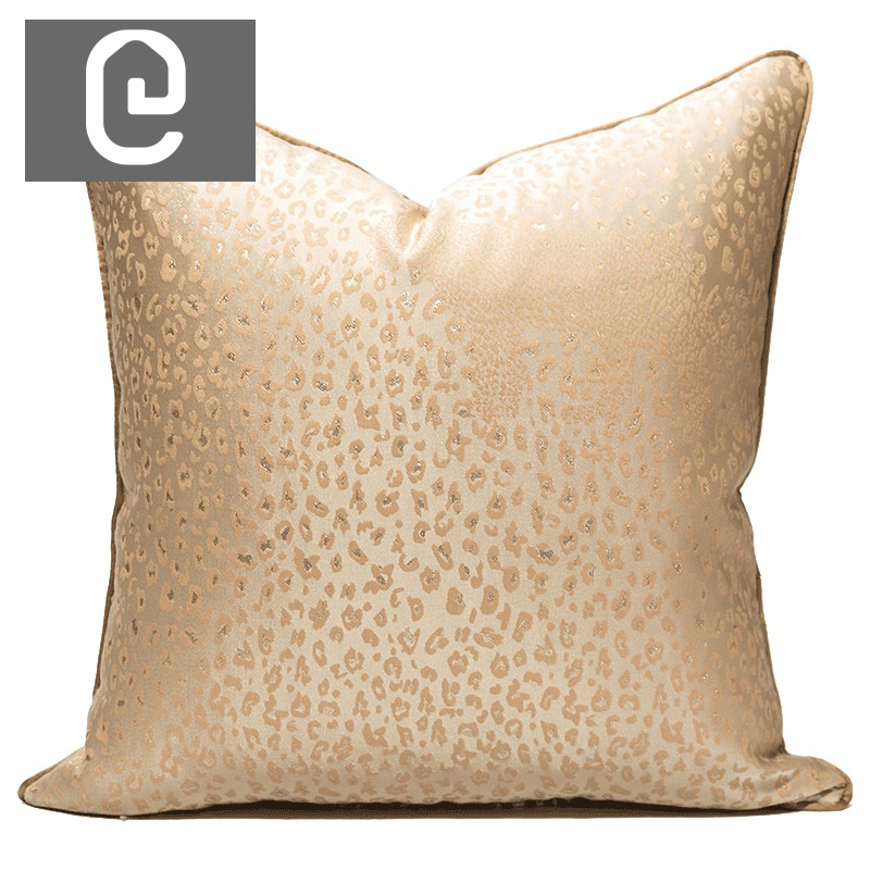 Buy Champagne Leopard Cushion - 50*50cm Online | Living Room Furniture | Qetaat.com