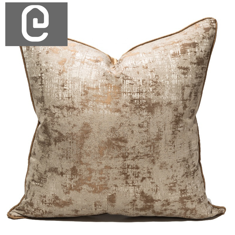 Buy Gold And White Stripe Cushion - 50*50cm Online | Living Room Furniture | Qetaat.com