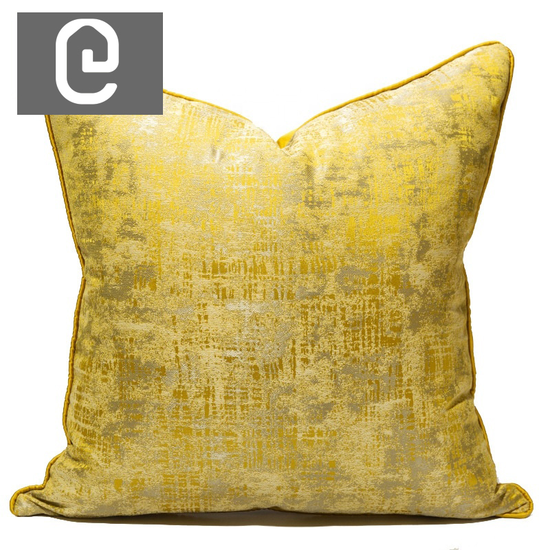 Gold Grey Silver Mottled Cushion - 50*50Cm