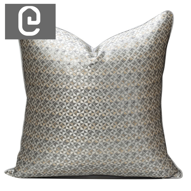 Gray Silver Floral Cushion - 50*50Cm