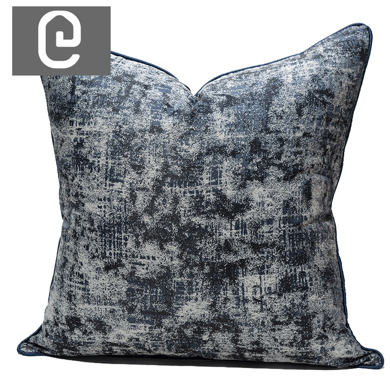 Buy Blue Gray Interlaced Cushion - 50*50cm Online | Living Room Furniture | Qetaat.com
