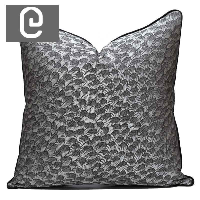 Buy Black And White Feathers Cushion - 50*50cm Online | Living Room Furniture | Qetaat.com