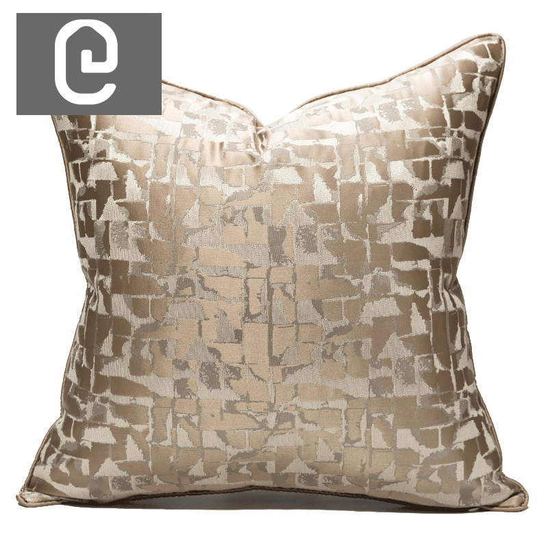 Gold And White Mottled Pattern Cushion - 50*50Cm