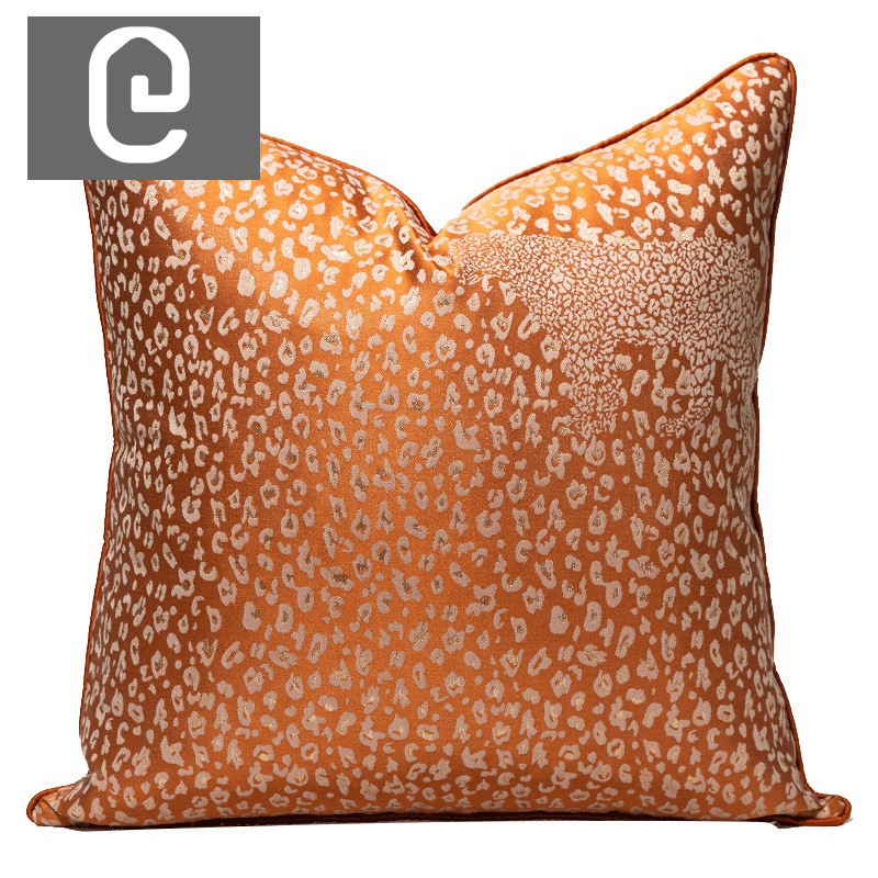 Buy Orange Leopard Cushion - 50*50cm Online | Living Room Furniture | Qetaat.com