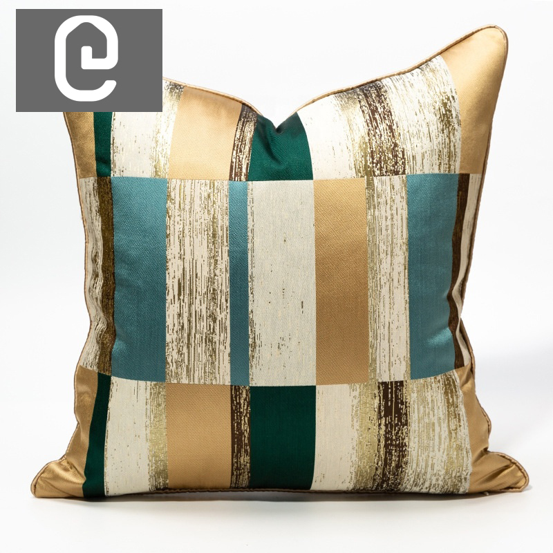 Buy Green And Gold Cushion - 50*50cm Online | Living Room Furniture | Qetaat.com