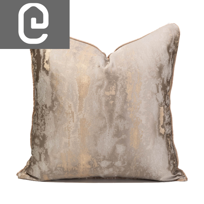 Buy Gold Mottled Marble Cushion - 50*50cm Online | Living Room Furniture | Qetaat.com
