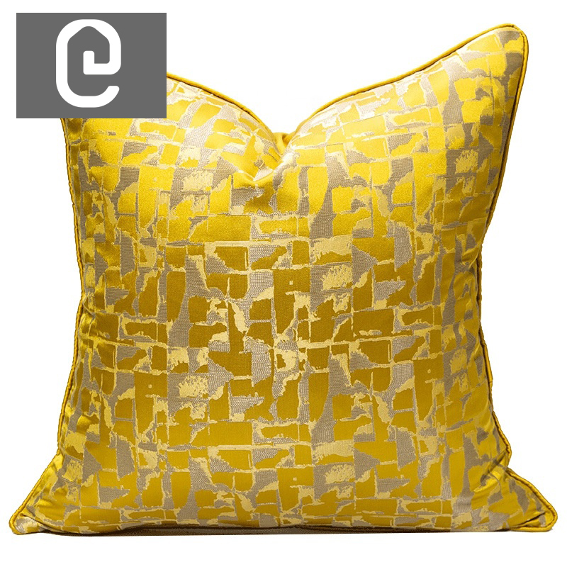 Buy Golden Stripe Cushion - 50*50cm Online | Living Room Furniture | Qetaat.com