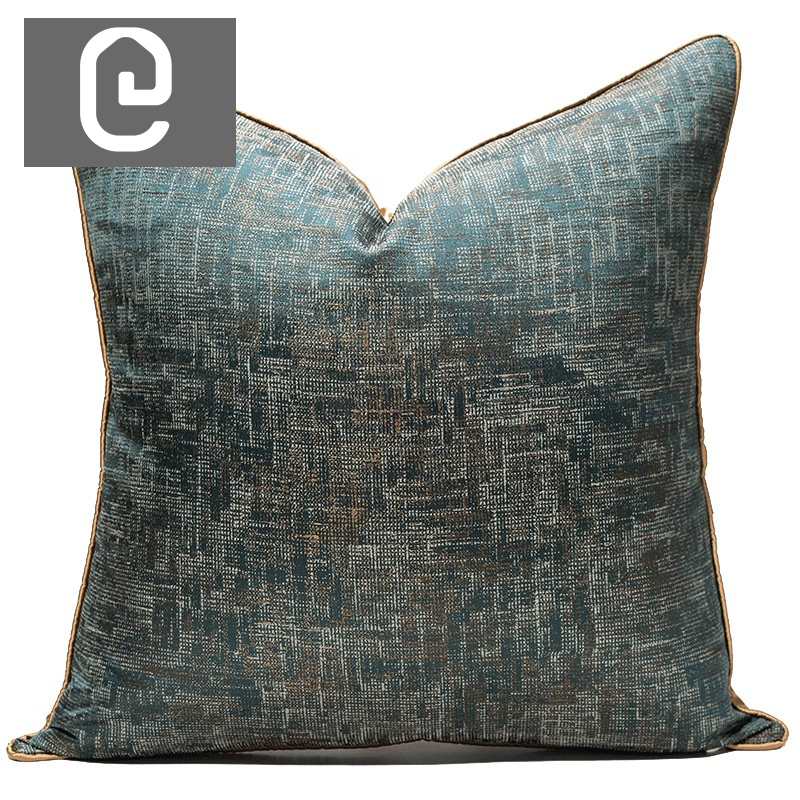 Buy Dark Blue Gold Stripe Cushion - 50*50cm Online | Living Room Furniture | Qetaat.com