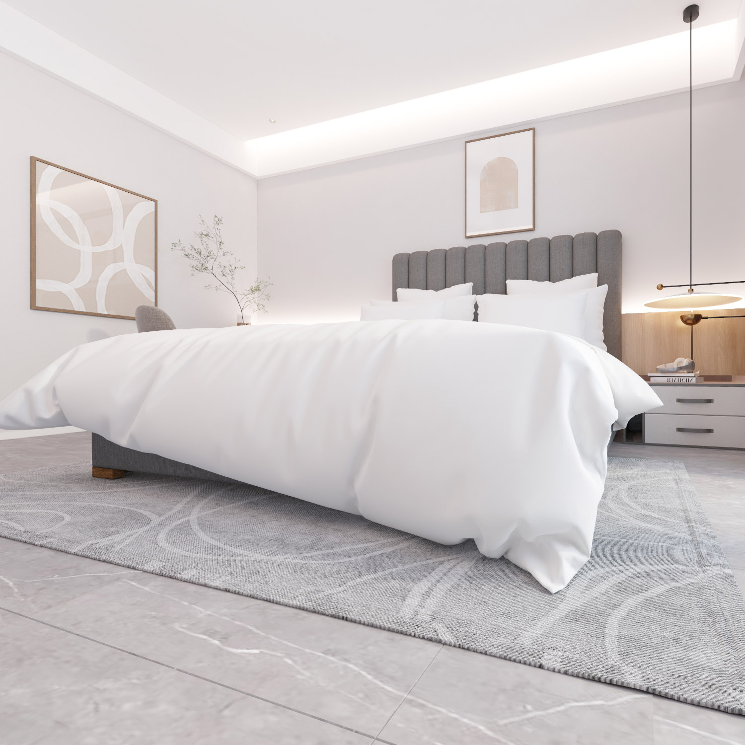 Buy BIRCH - BED - DARK GRAY Online | Bedroom Furniture | Qetaat.com