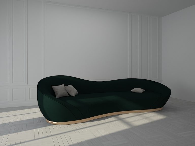 Buy CACTUS - SOFA - VELVET GREEN Online | Living Room Furniture | Qetaat.com