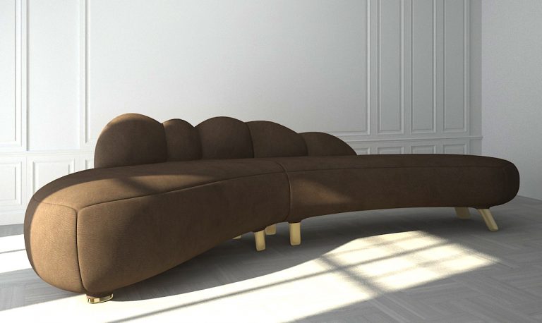 Buy DALIA - SOFA - VELVET BROWN Online | Living Room Furniture | Qetaat.com