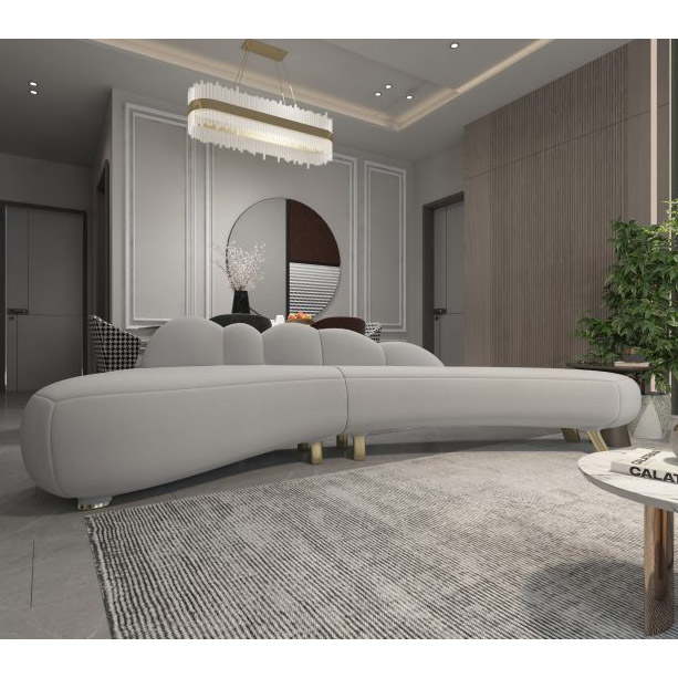 Buy DALIA - SOFA - VELVET GRAY Online | Living Room Furniture | Qetaat.com