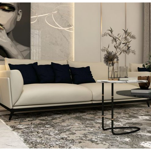 Buy FUCHSIA - SOFA - SMOOTH WHITE Online | Living Room Furniture | Qetaat.com