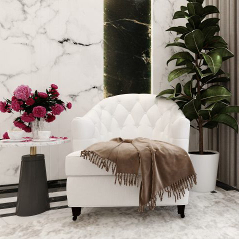 Buy GASTERIA - ARMCHAIR - WHITE Online | Living Room Furniture | Qetaat.com