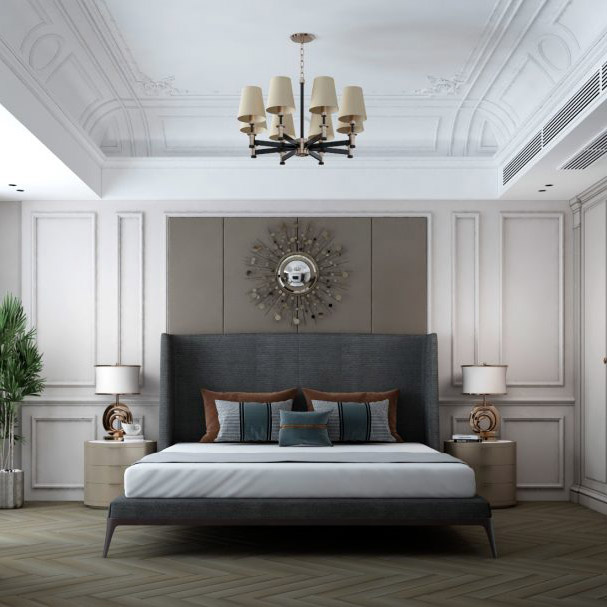 Buy HERBS - BED - DARK GRAY Online | Bedroom Furniture | Qetaat.com