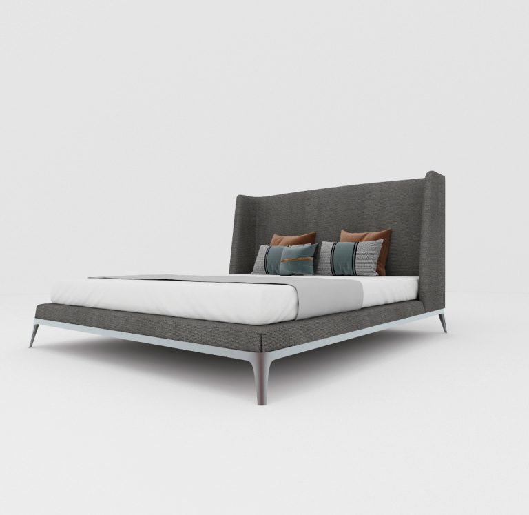 Buy HERBS - BED - DARK GRAY Online | Bedroom Furniture | Qetaat.com