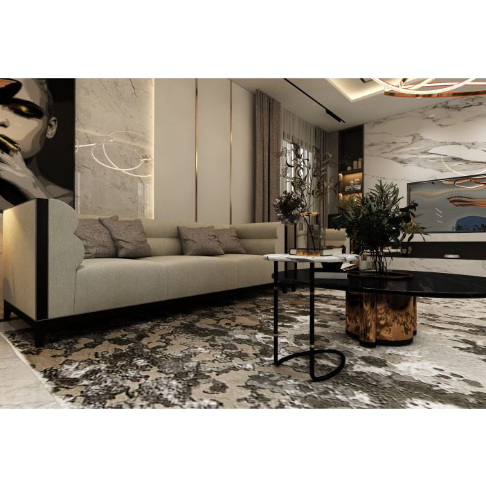 Buy IRIS- 3 SEAT SOFA - DARK BEIGE Online | Living Room Furniture | Qetaat.com