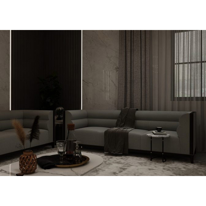 Buy IRIS- 3 SEAT SOFA - LIGHT GRAY Online | Living Room Furniture | Qetaat.com