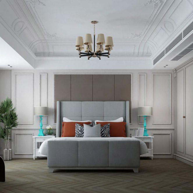 Buy LARCH - BED - LIGHT GRAY Online | Bedroom Furniture | Qetaat.com