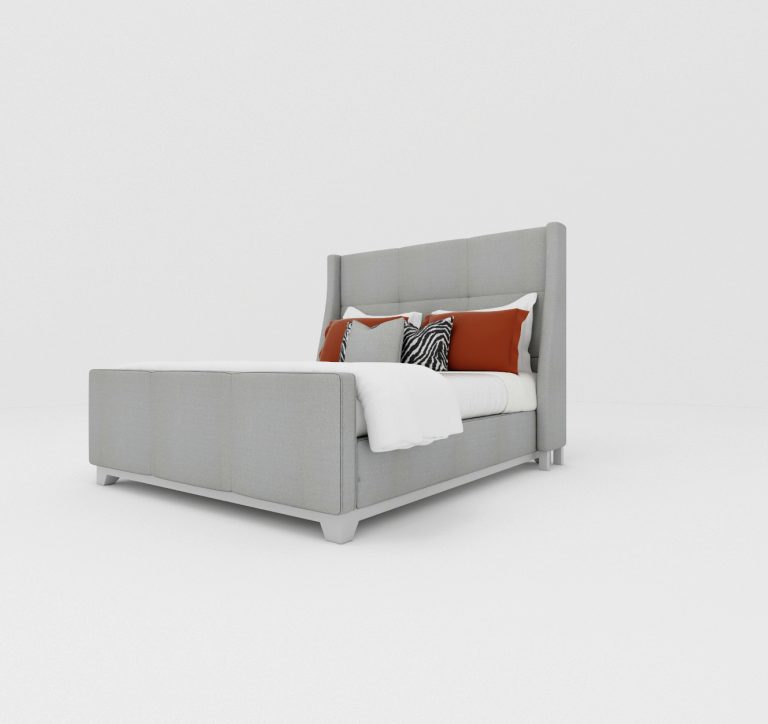 Buy LARCH - BED - LIGHT GRAY Online | Bedroom Furniture | Qetaat.com
