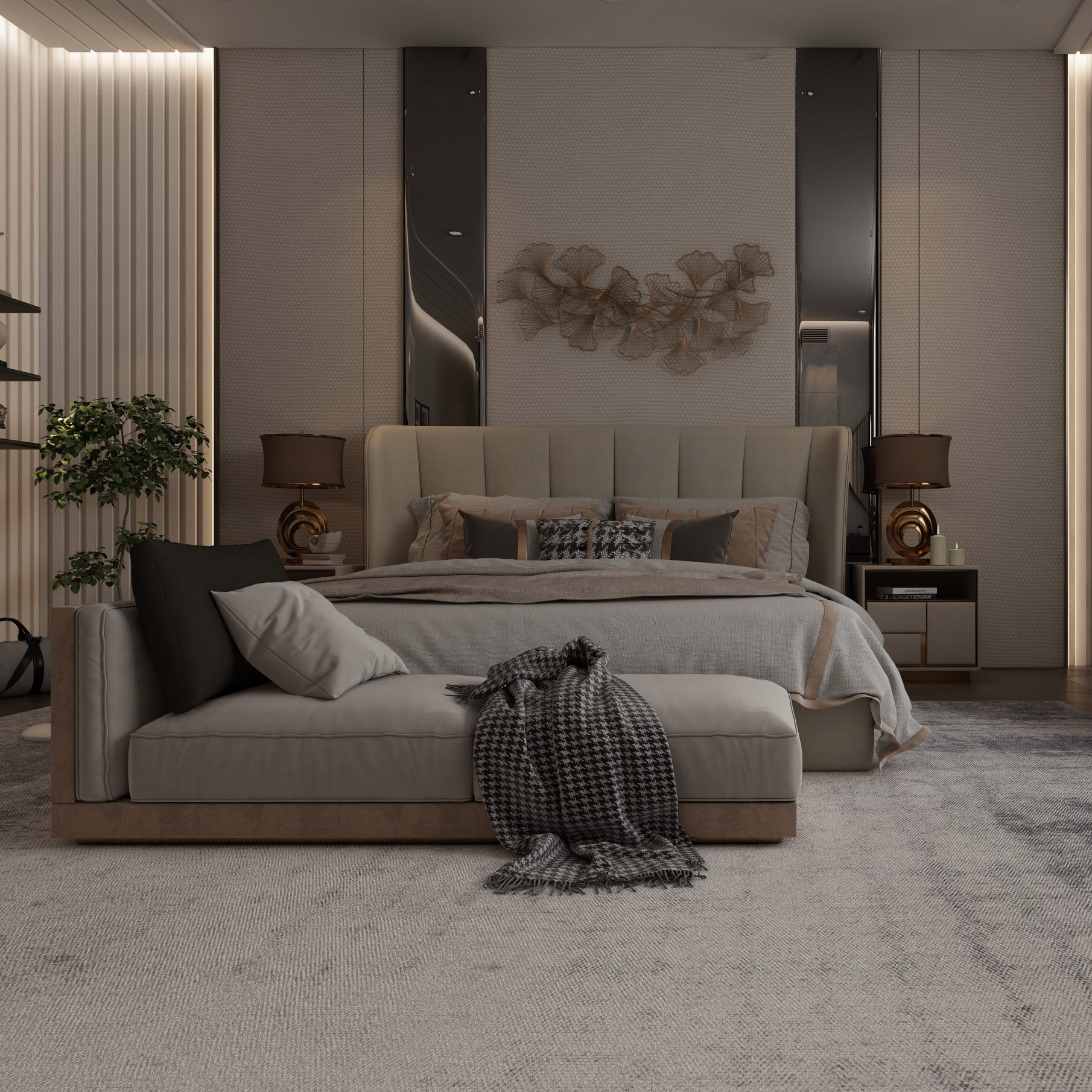 Buy LARKSPUR - BED - BEIGE Online | Bedroom Furniture | Qetaat.com
