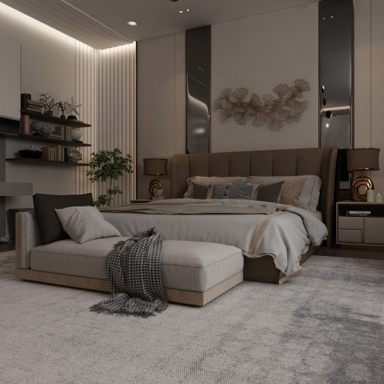 Buy LARKSPUR - BED - BROWN Online | Bedroom Furniture | Qetaat.com