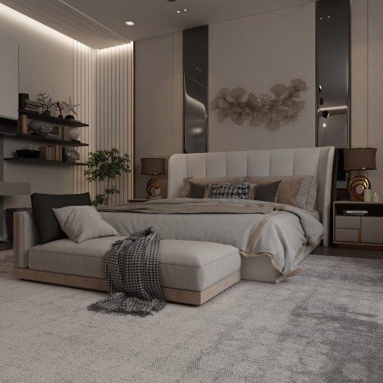 Buy LARKSPUR - BED - WHITE Online | Bedroom Furniture | Qetaat.com