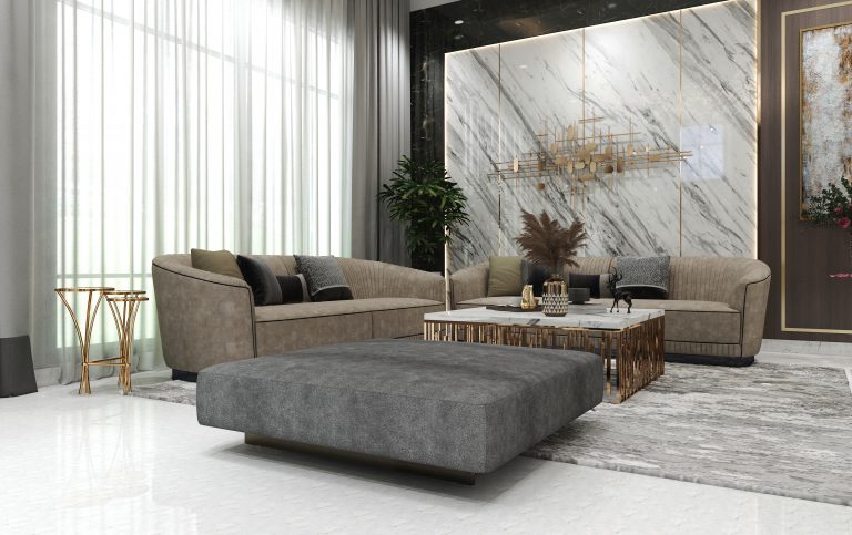 Buy LAVENDER - BENCH SEAT - VELVET GRAY Online | Living Room Furniture | Qetaat.com