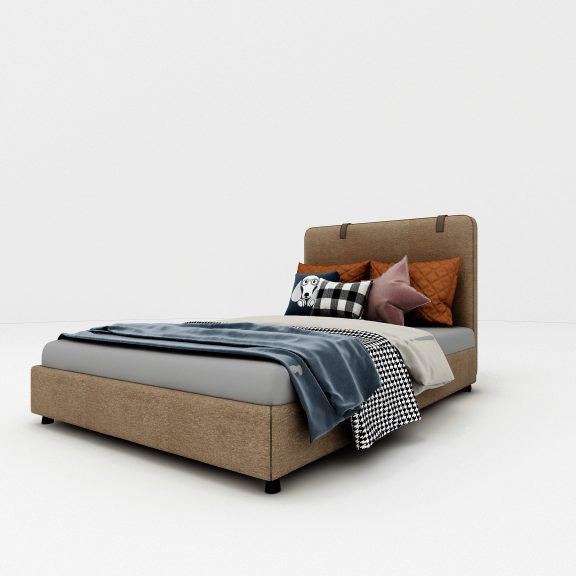 Buy LAXITY - BED - BROWN Online | Bedroom Furniture | Qetaat.com